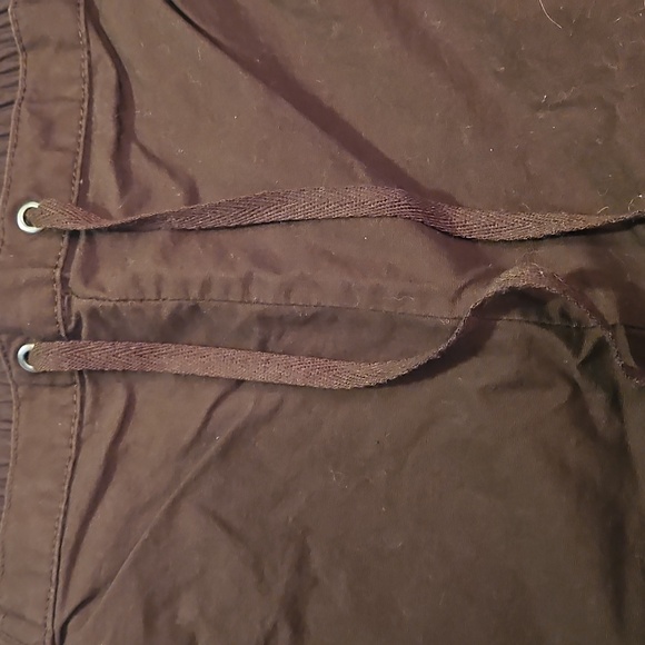 Karen Scott Size 3X brown Pull On Elastic Drrawstring Waist Capri's cotton - Picture 4 of 5